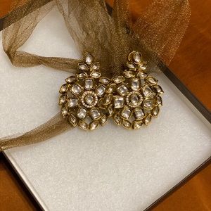 Kundan stone earrings